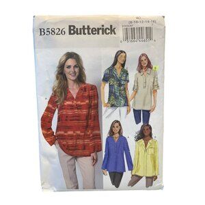 Butterick B5826 Misses' Pullover Top Sewing Pattern Size 8-16